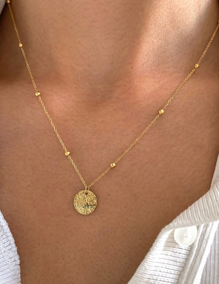 שרשרת מטבע ציפוי 18k